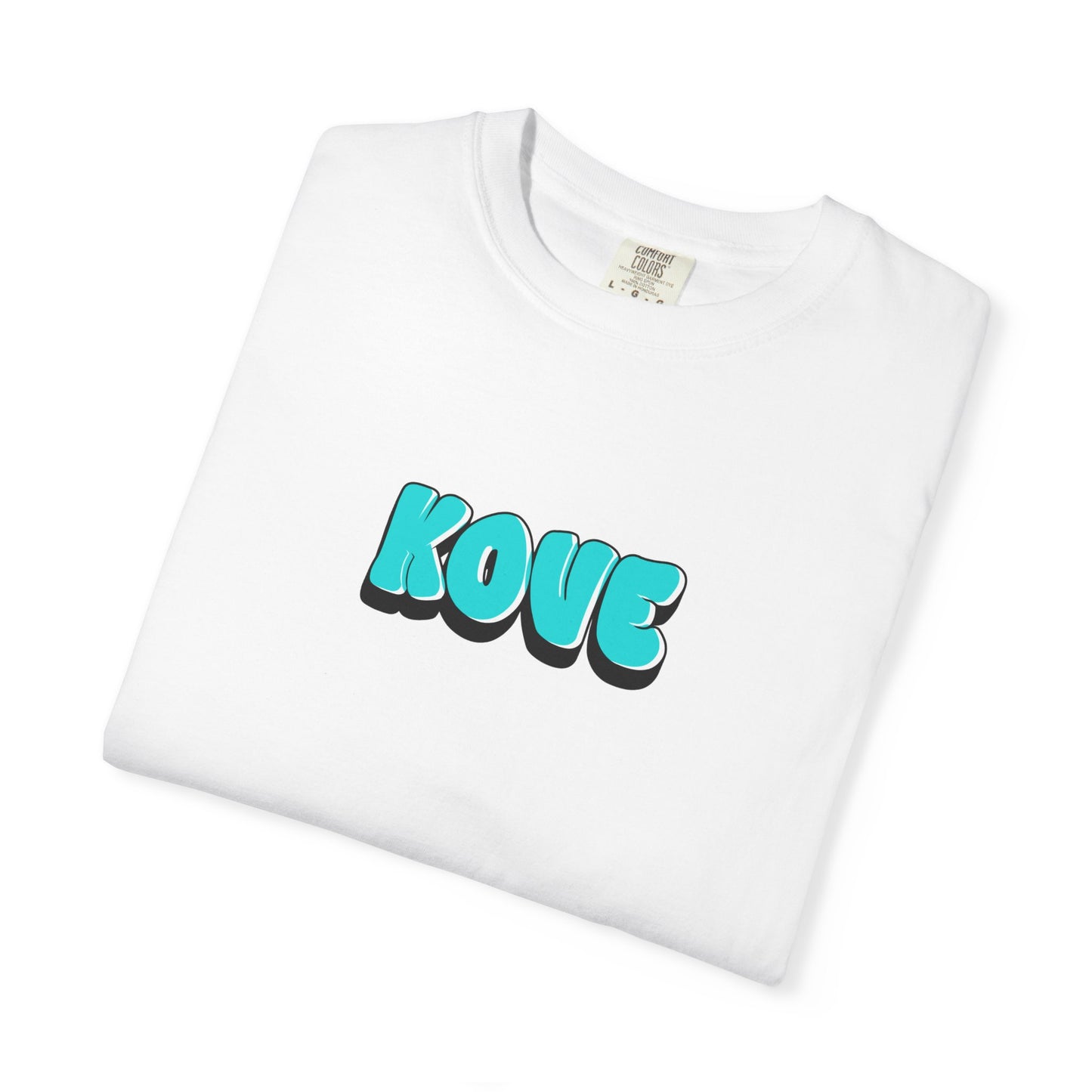 KOVE bubble letters T-shirt | Retro turquoise text tee