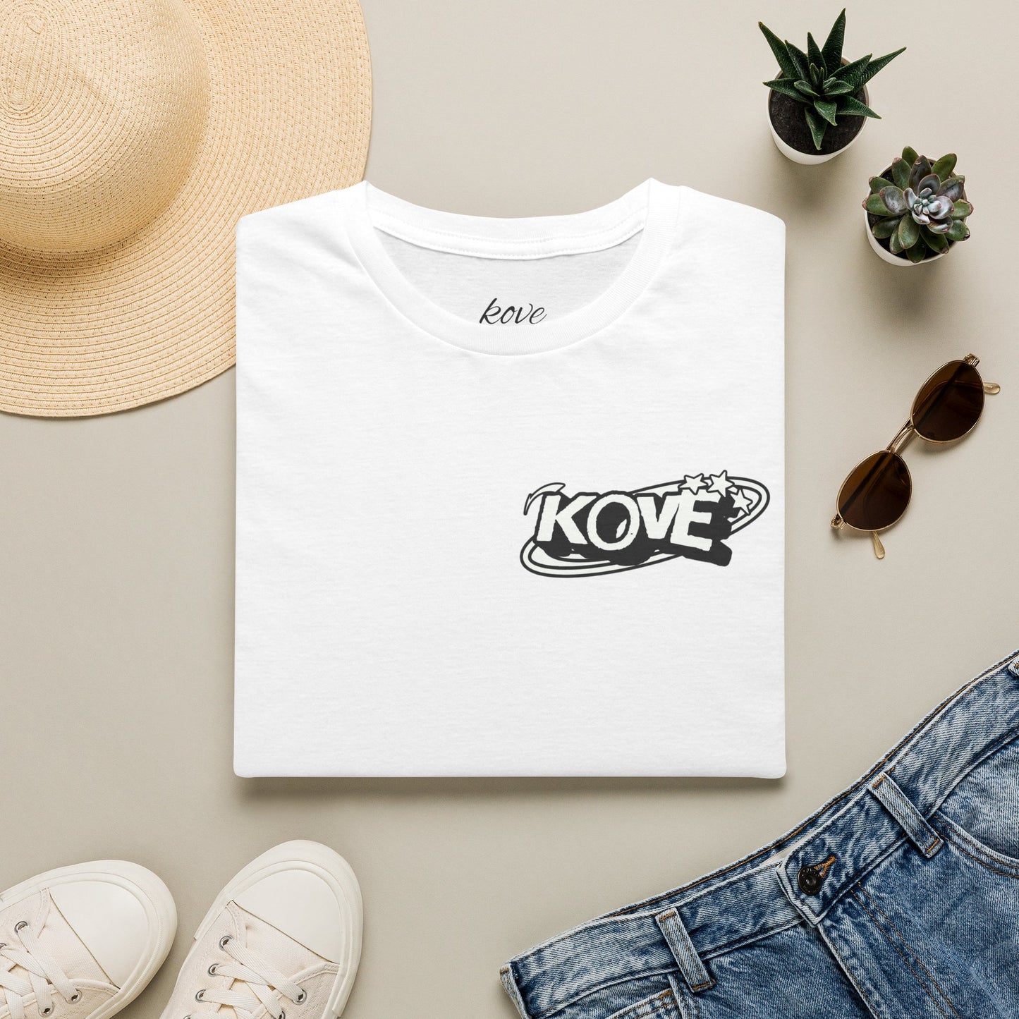 Kove Logo Surf Wave T-Shirt | Minimal Retro Badge Tee