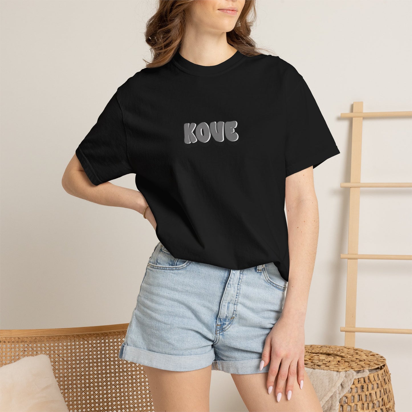 KOVE Logo T-Shirt | Minimalist Streetwear, Black Graphic Tee